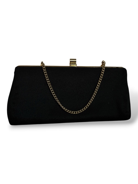 Simpsons Handbags - 🎉BOGO 1/2🎉 VINTAGE Elegant Black Clutch with Gold Chain Strap